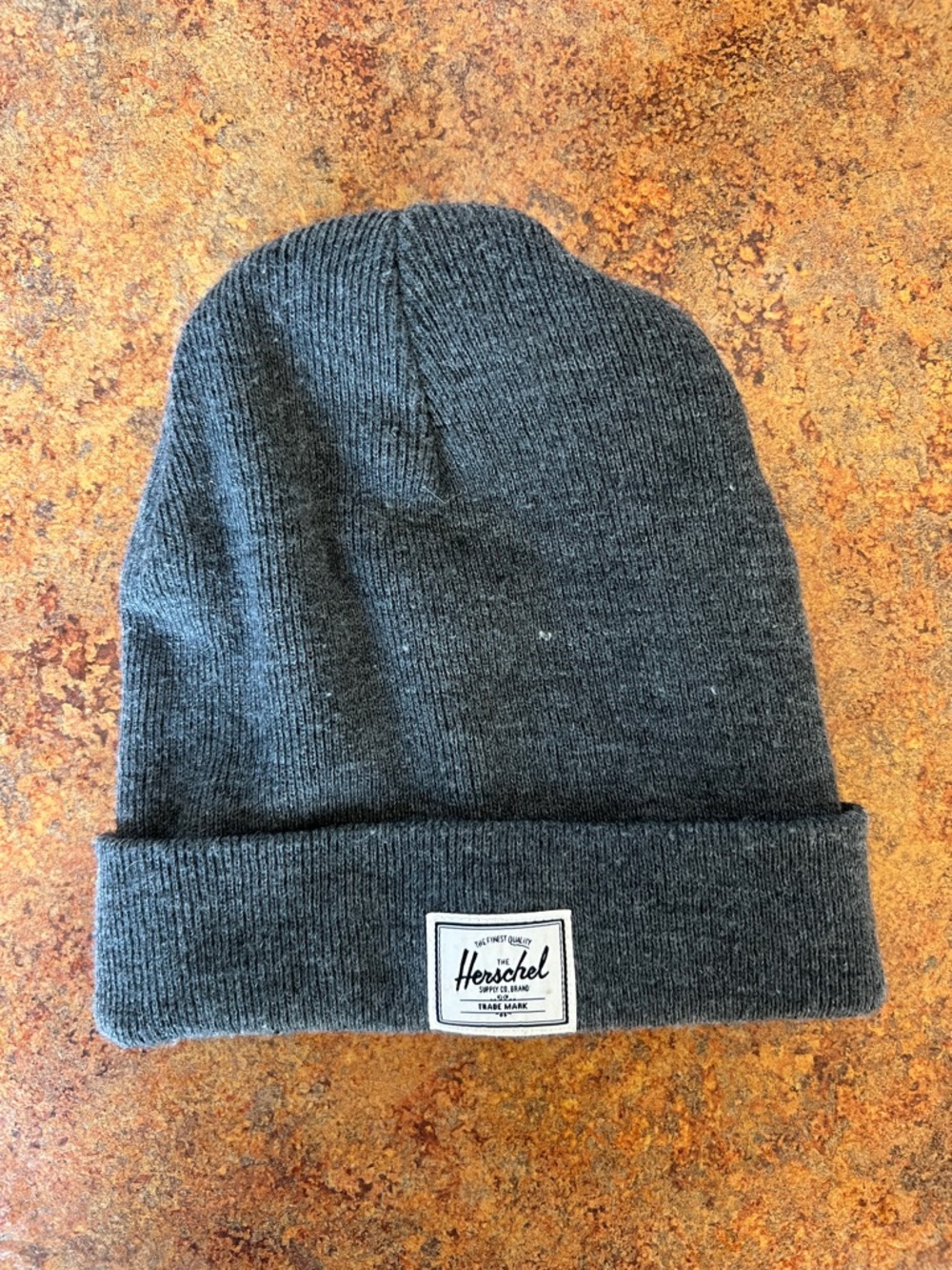 Herschel Supply Company Dark Charcoal Ribbed Cuffed Beanie